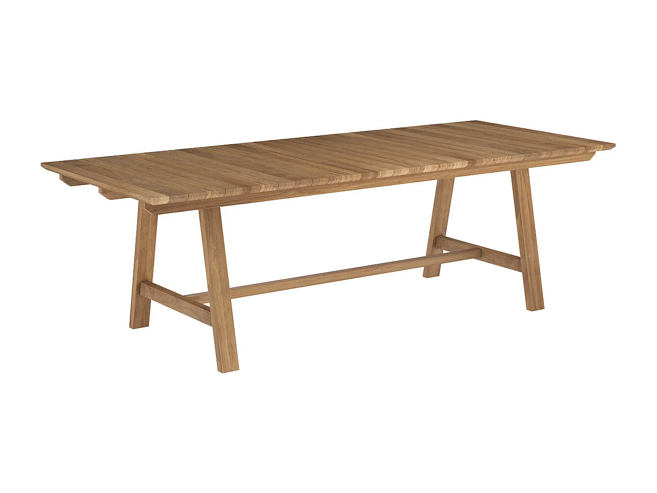 Mesa de jardín de 240 cm en madera de teca maciza - Budi