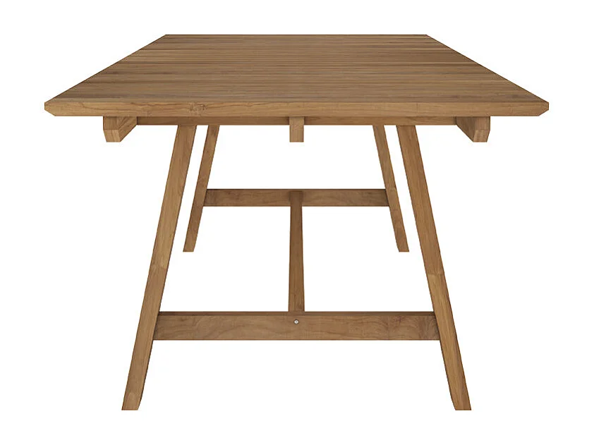 Mesa de jardín de 240 cm en madera de teca maciza - Budi