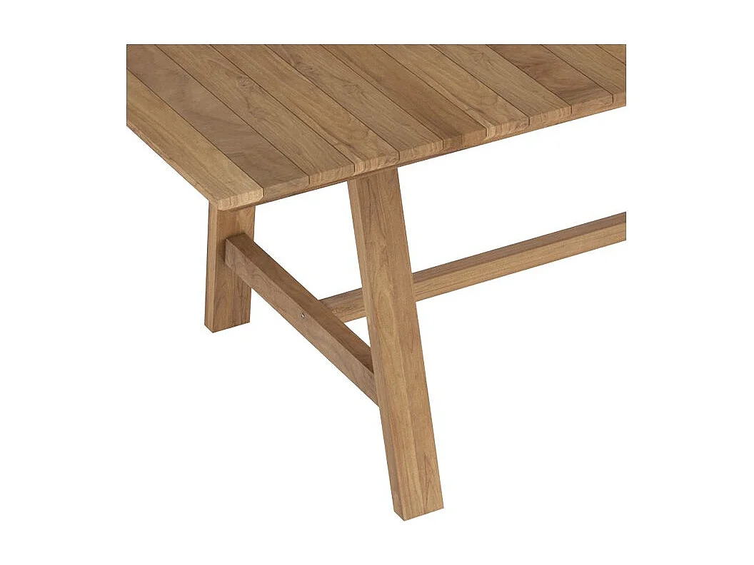 Mesa de jardín de 240 cm en madera de teca maciza - Budi