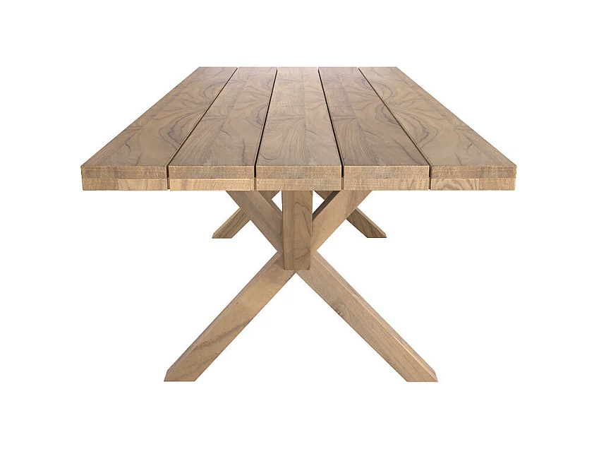 Table de jardin 240 cm en bois de teck massif - Soraya