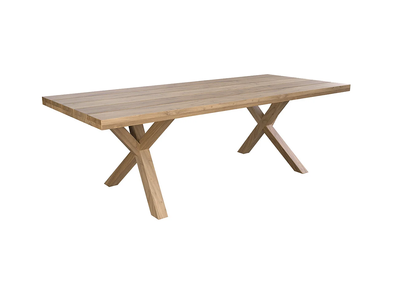 Table de jardin 240 cm en bois de teck massif - Soraya