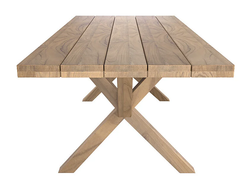 Table de jardin 240 cm en bois de teck massif - Soraya