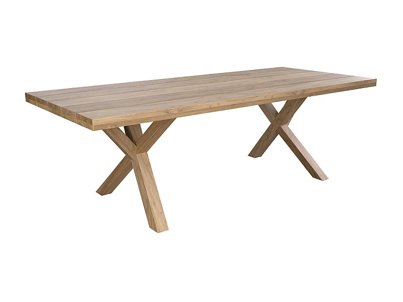 Table de jardin en bois de teck massif 10 personnes - Soraya