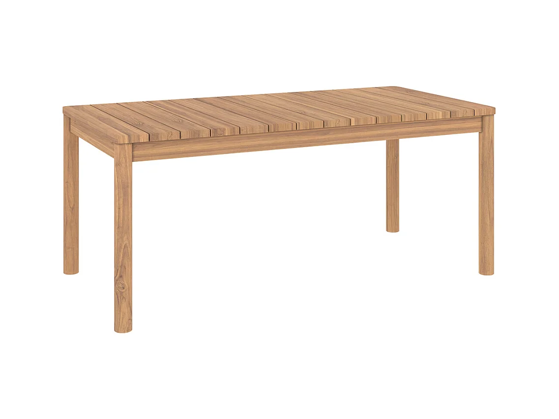 Table de jardin extensible 8-12 personnes en teck 180/245 cm - Kora