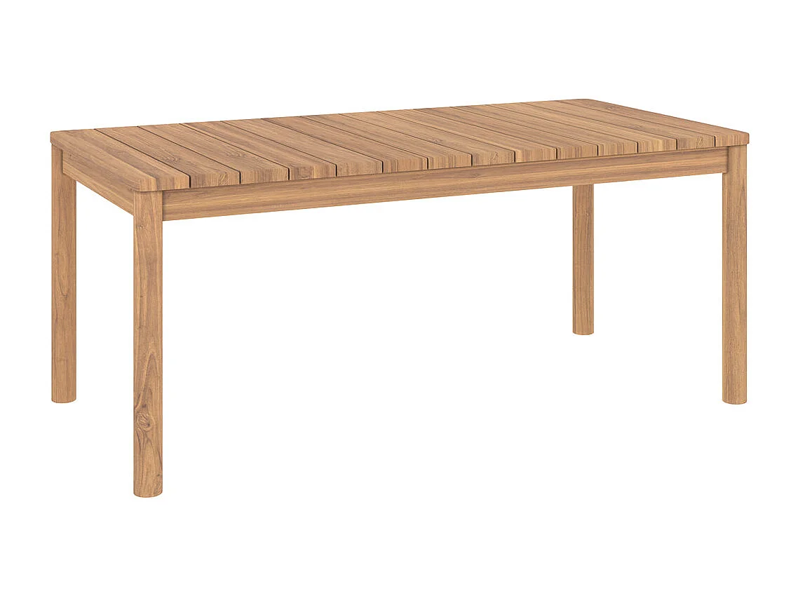 Table de jardin extensible 8-12 personnes en teck 180/245 cm - Kora