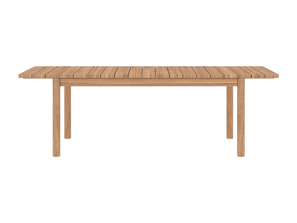 Table de jardin extensible en teck 6 à 8 personnes - Kora