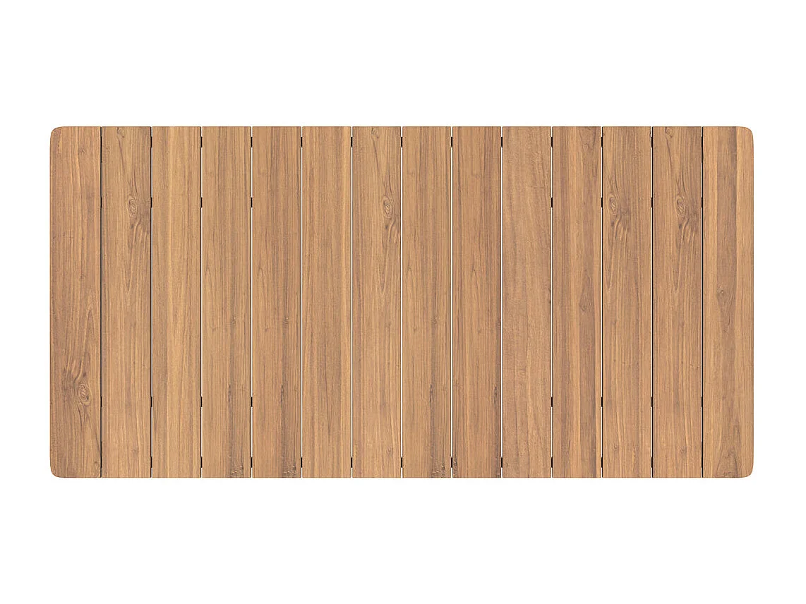Table de jardin extensible en teck 6 à 8 personnes - Kora