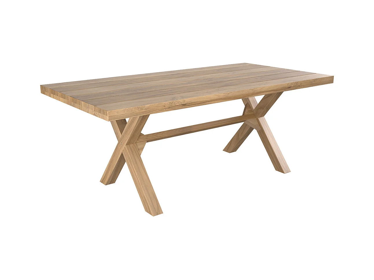 Table de jardin 200 cm en bois de teck massif - Suri