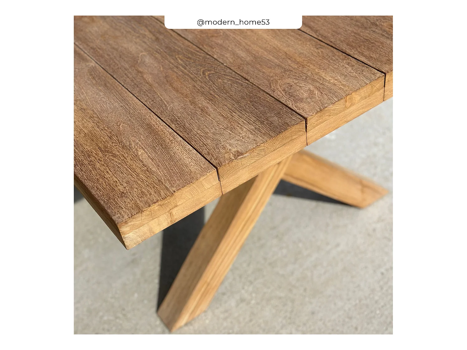 Table de jardin 200 cm en bois de teck massif - Suri