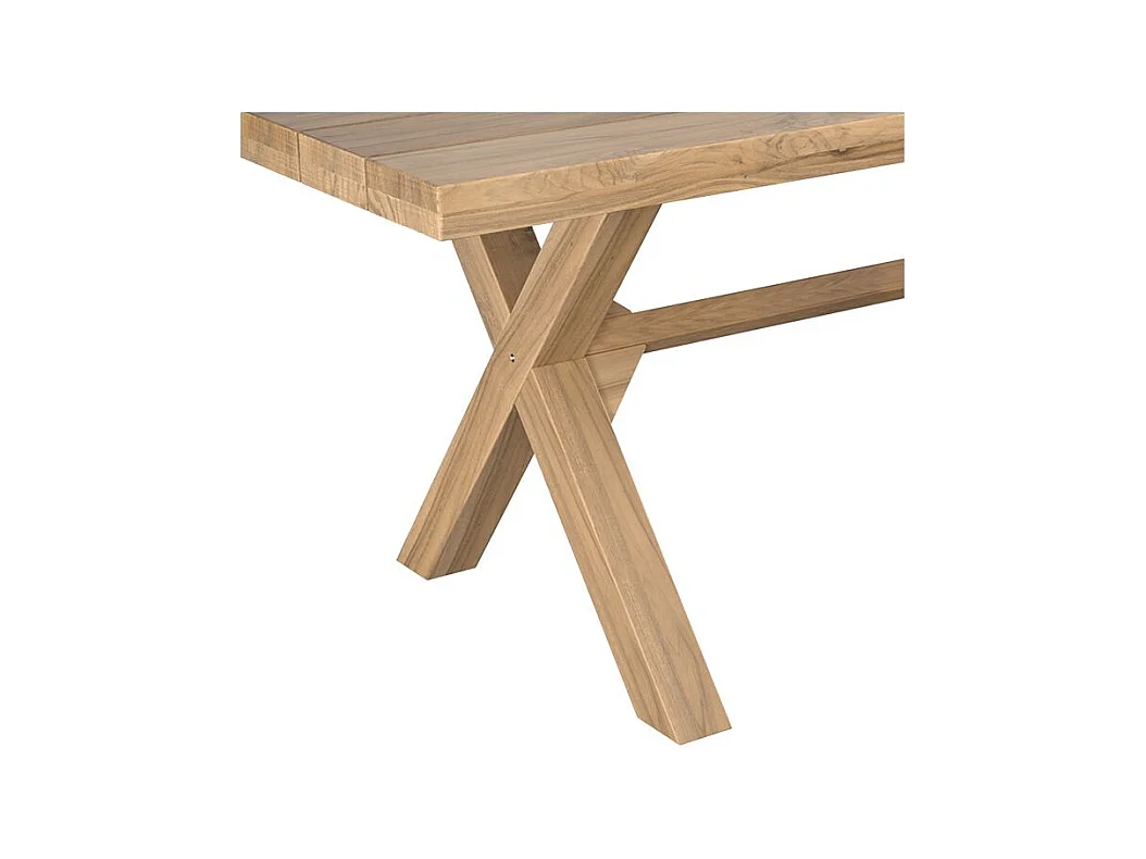 Table de jardin 200 cm en bois de teck massif - Suri