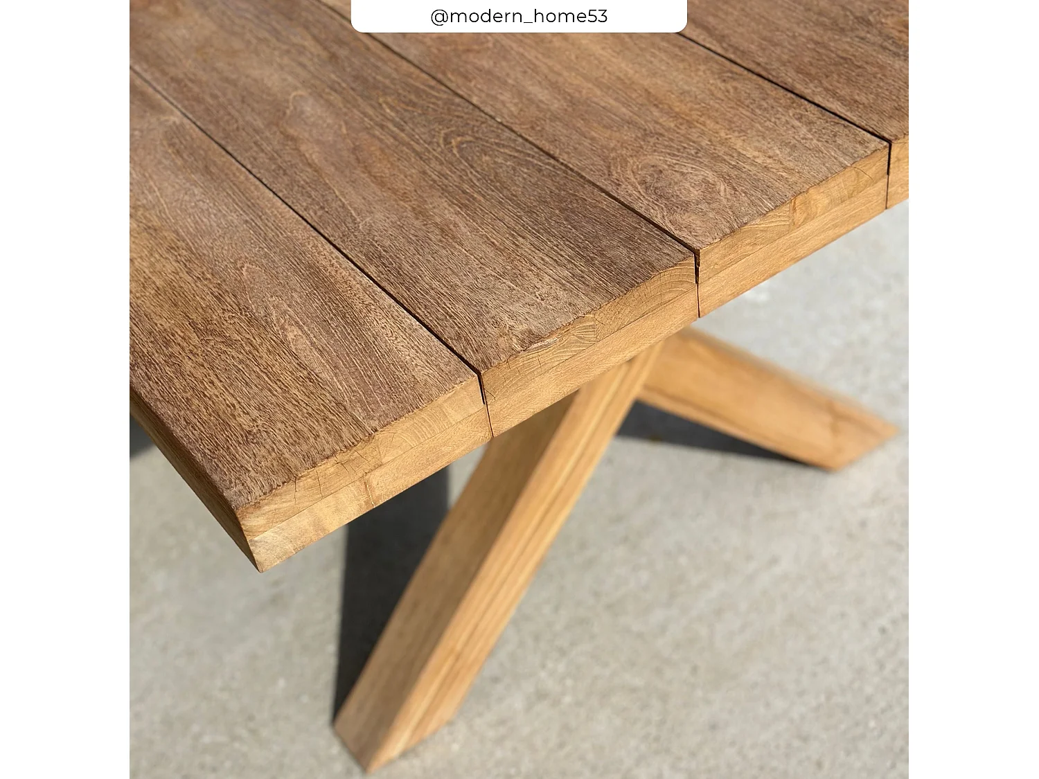 Tavolo da giardino in legno massiccio di teak 200 cm - Suri