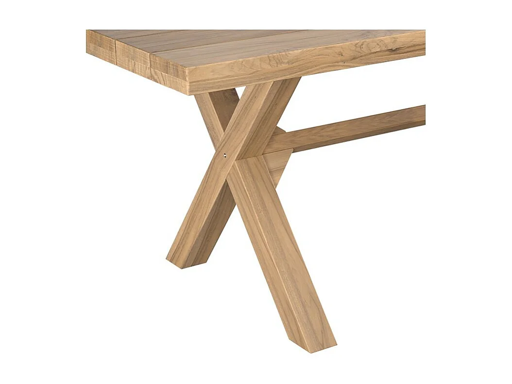 Tavolo da giardino in legno massiccio di teak 200 cm - Suri