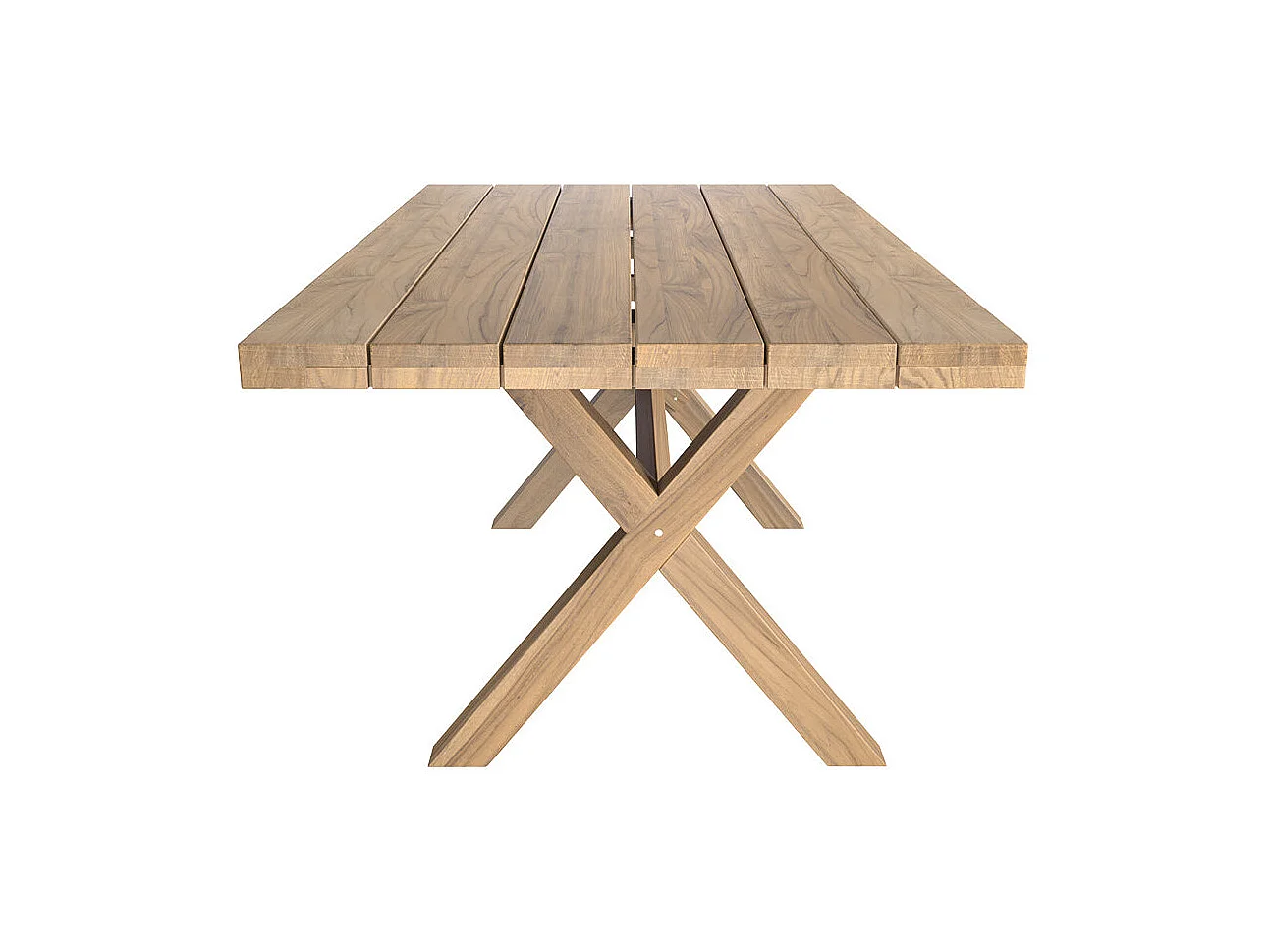 Table de jardin en bois de teck massif 8 personnes - Suri