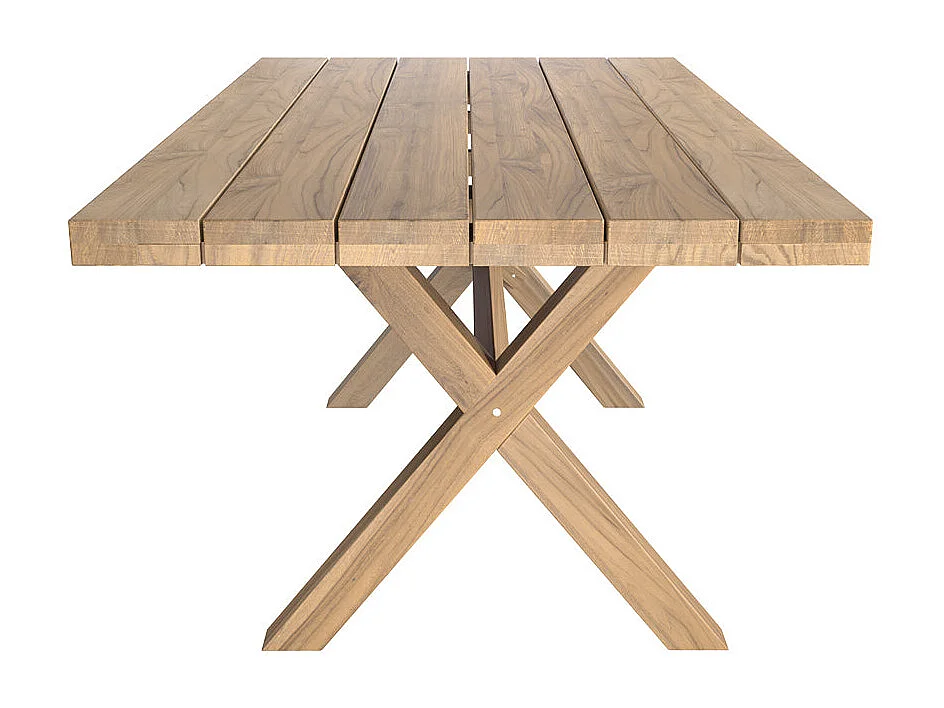Table de jardin en bois de teck massif 8 personnes - Suri
