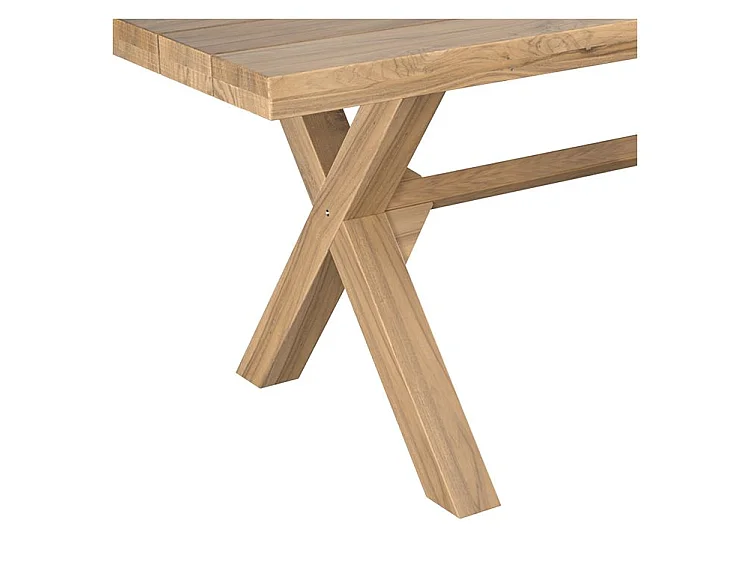 Table de jardin en bois de teck massif 8 personnes - Suri