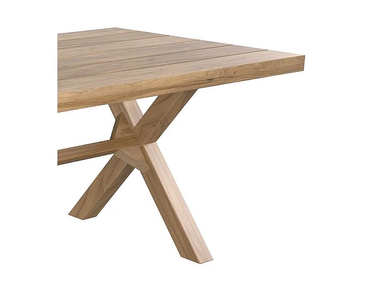 Table de jardin en bois de teck massif 8 personnes - Suri