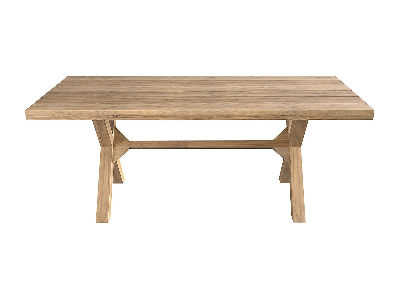 Table de jardin en bois de teck massif 8 personnes - Suri