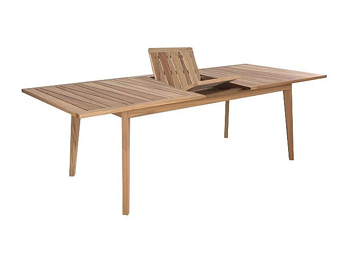Table de jardin extensible en teck massif 6 à 10 personnes - Tunga