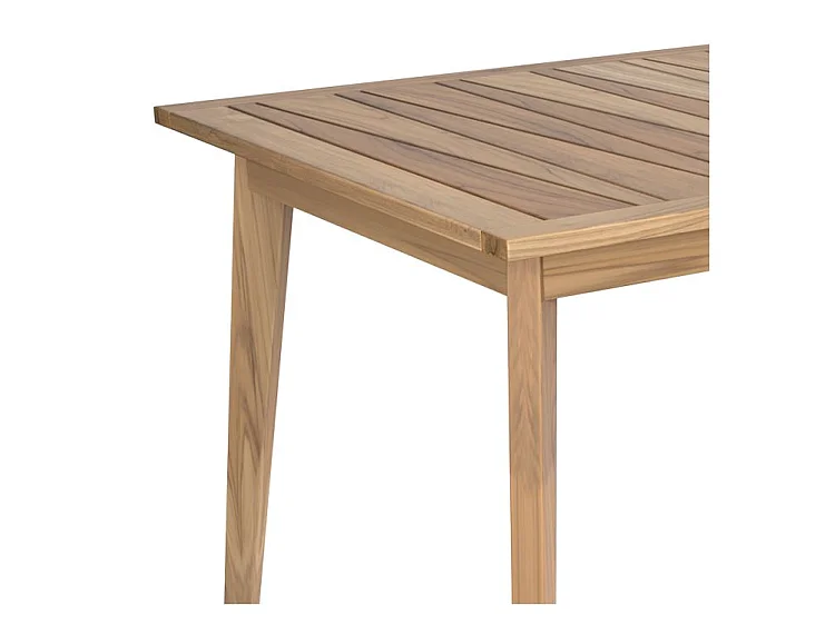 Table de jardin extensible en teck massif 6 à 10 personnes - Tunga