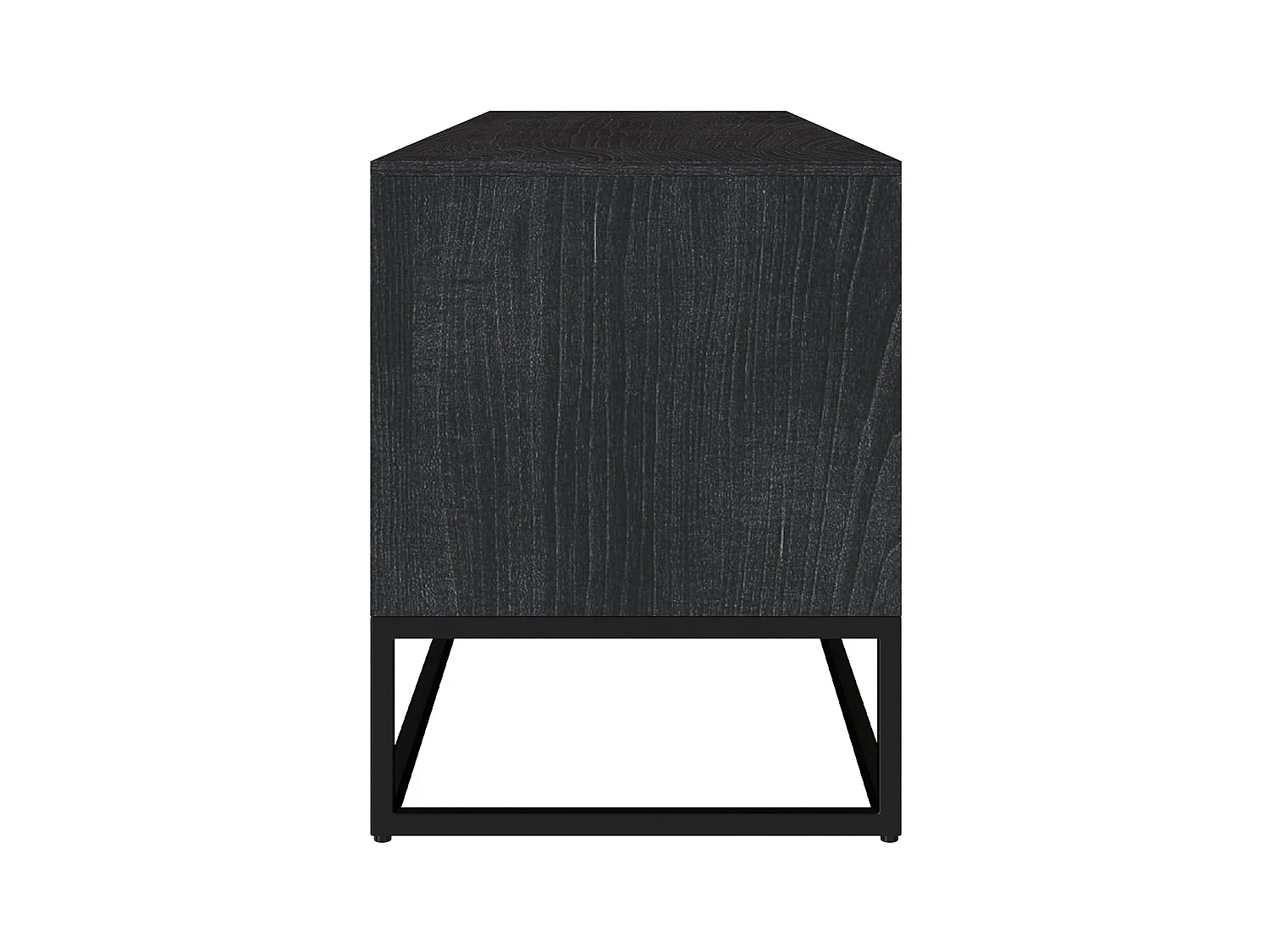 Porta TV a 2 ante e 2 nicchie in legno di acacia, gambe in metallo - Jakson