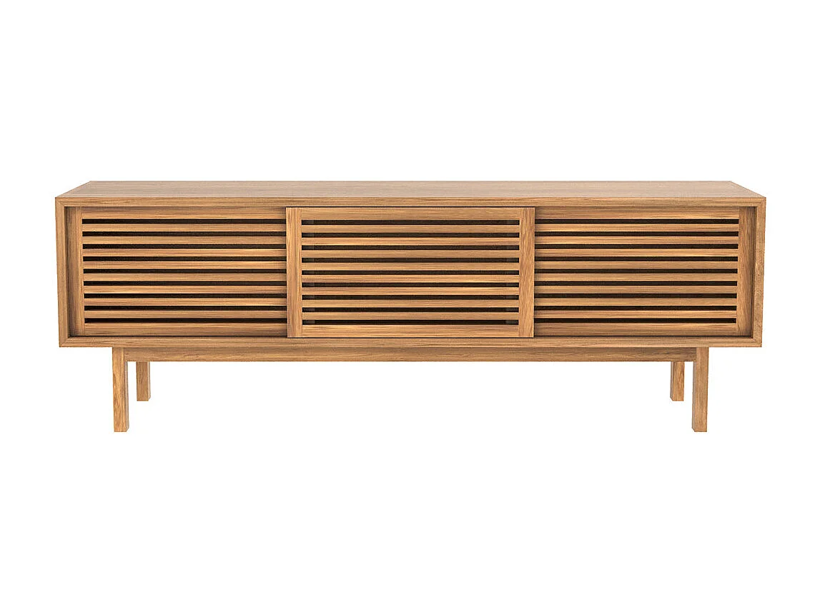 Meuble TV en bois de teck 140 cm - Bormes