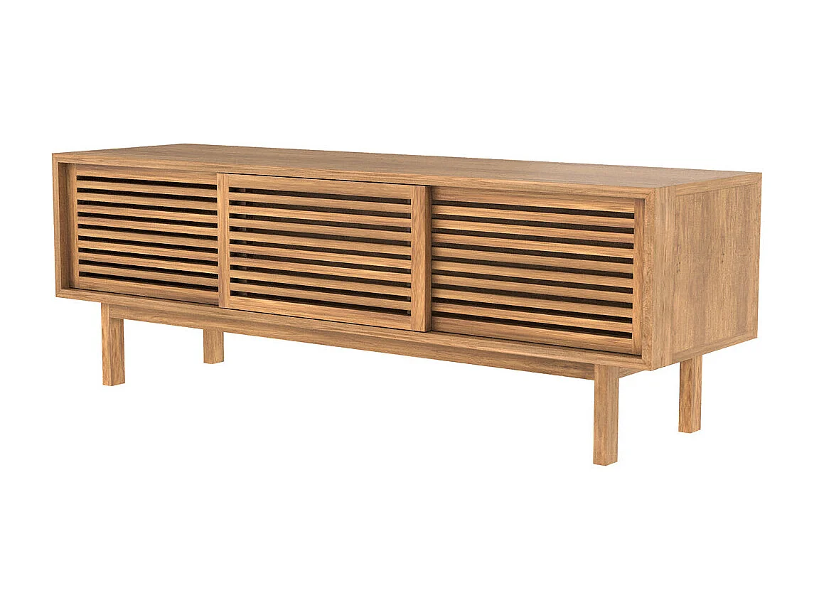Meuble TV en bois de teck 140 cm - Bormes