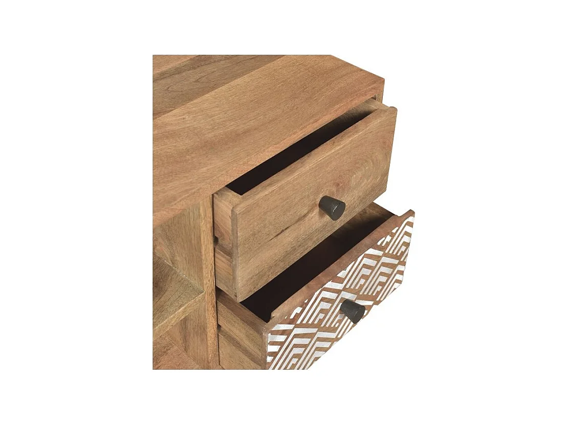 Soporte de TV de madera con 2 nichos y 4 cajones - Tali