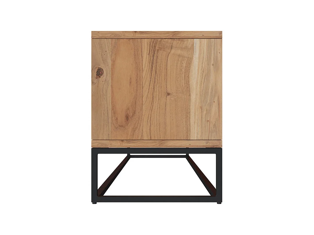 Meuble TV en bois d'acacia massif et métal 140 cm - Alabama