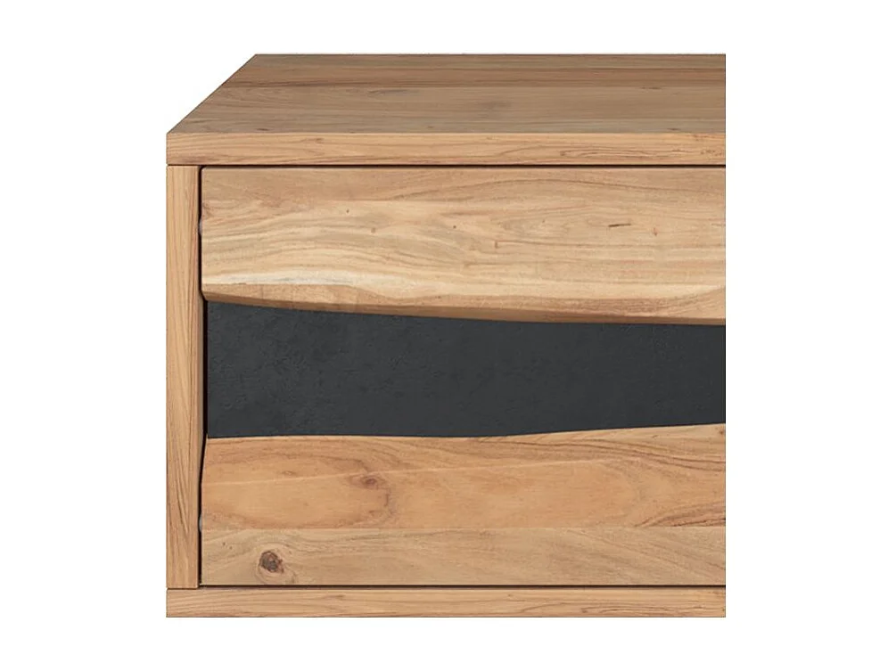 Porta TV in legno massiccio di acacia e metallo 140 cm - Alabama