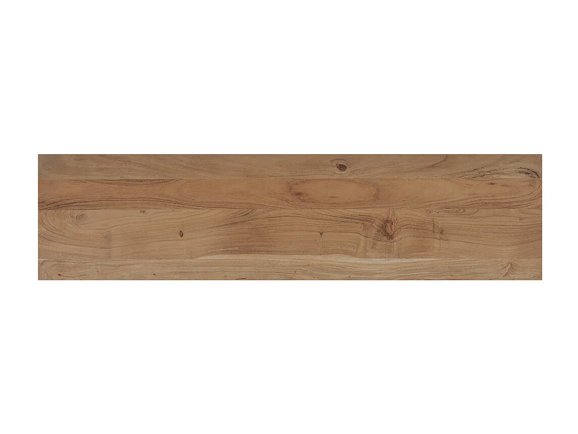 Meuble TV en bois d'acacia massif et métal 140 cm - Alabama