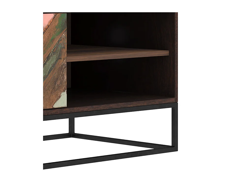 Meuble TV en bois d'acacia et bois recyclé 145 cm - Krabi
