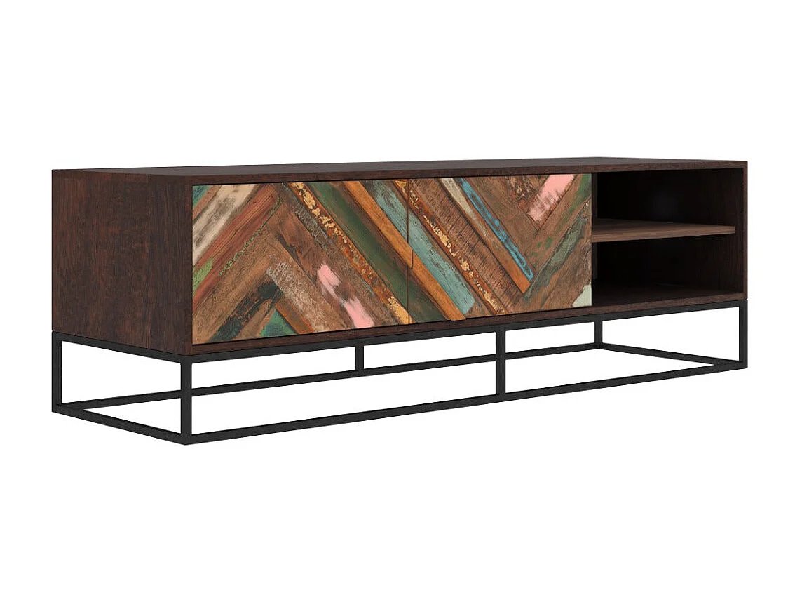 Meuble TV en bois d'acacia et bois recyclé 145 cm - Krabi