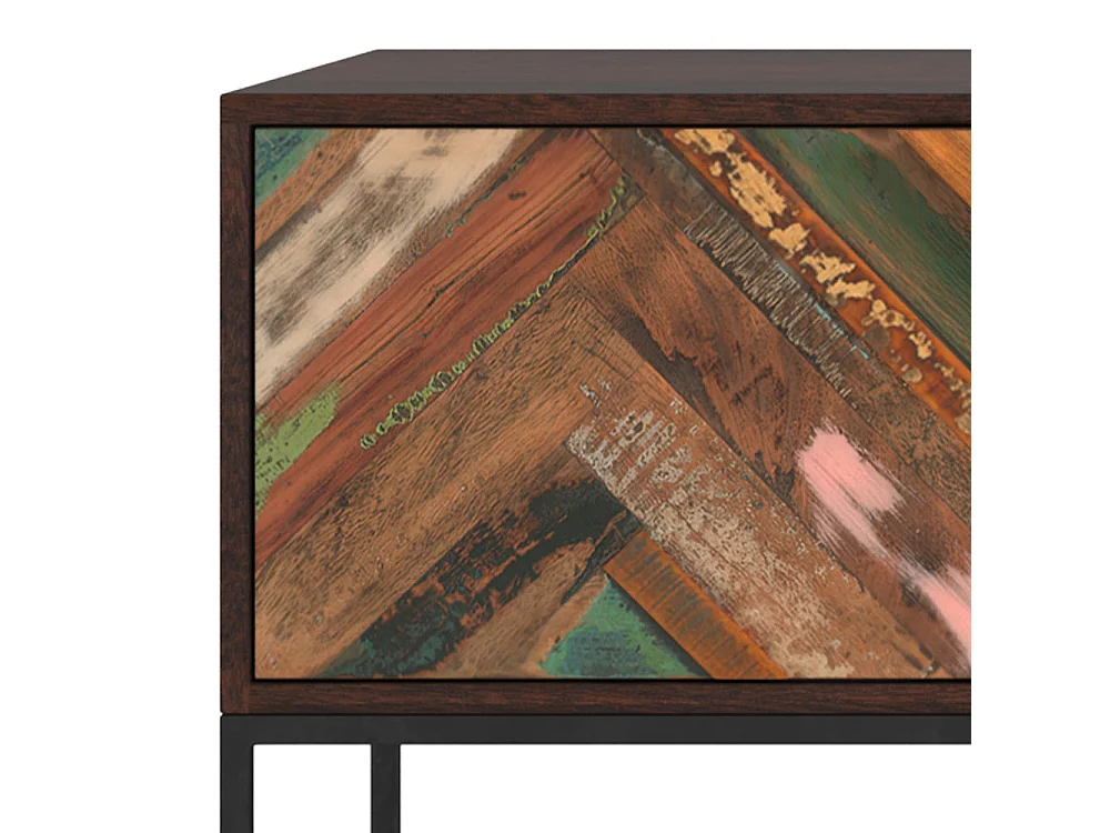 Meuble TV en bois d'acacia et bois recyclé 145 cm - Krabi
