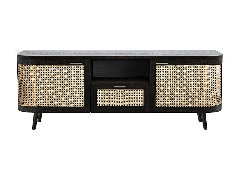 Soporte de TV de madera de mango y caña - Wendy