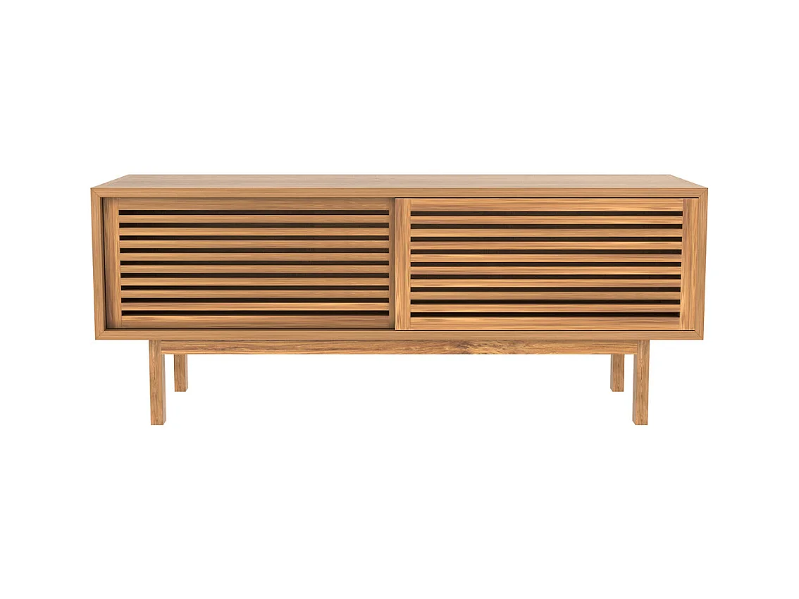 Meuble TV en bois de teck 120 cm - Bormes