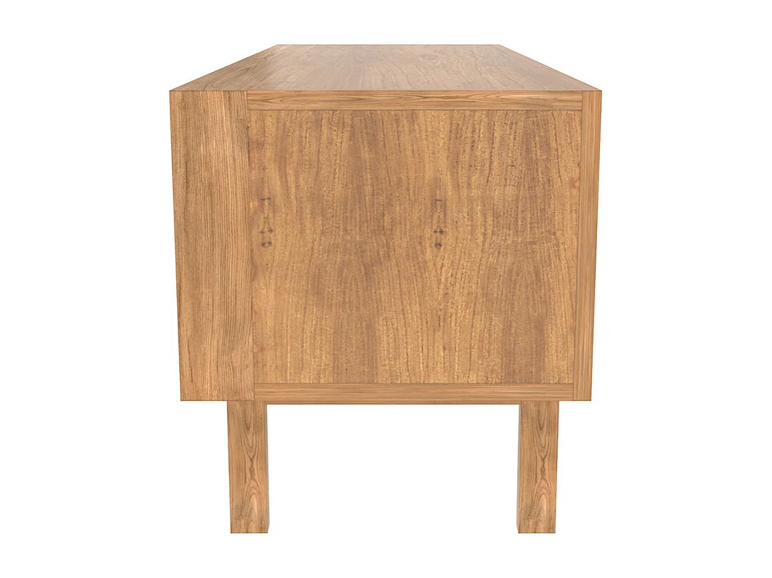 Mueble de TV en madera de teca, 2 puertas correderas - Bormes