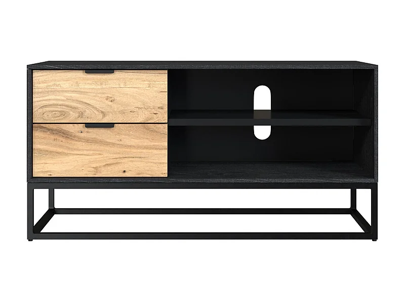 Meuble TV en bois d'acacia et métal 90 cm - Jakson
