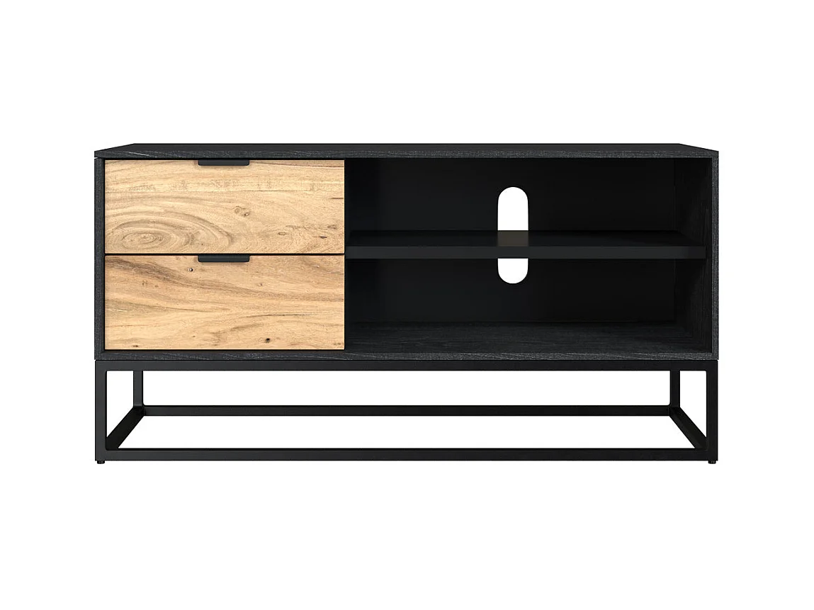 Meuble TV en bois d'acacia et métal 90 cm - Jakson