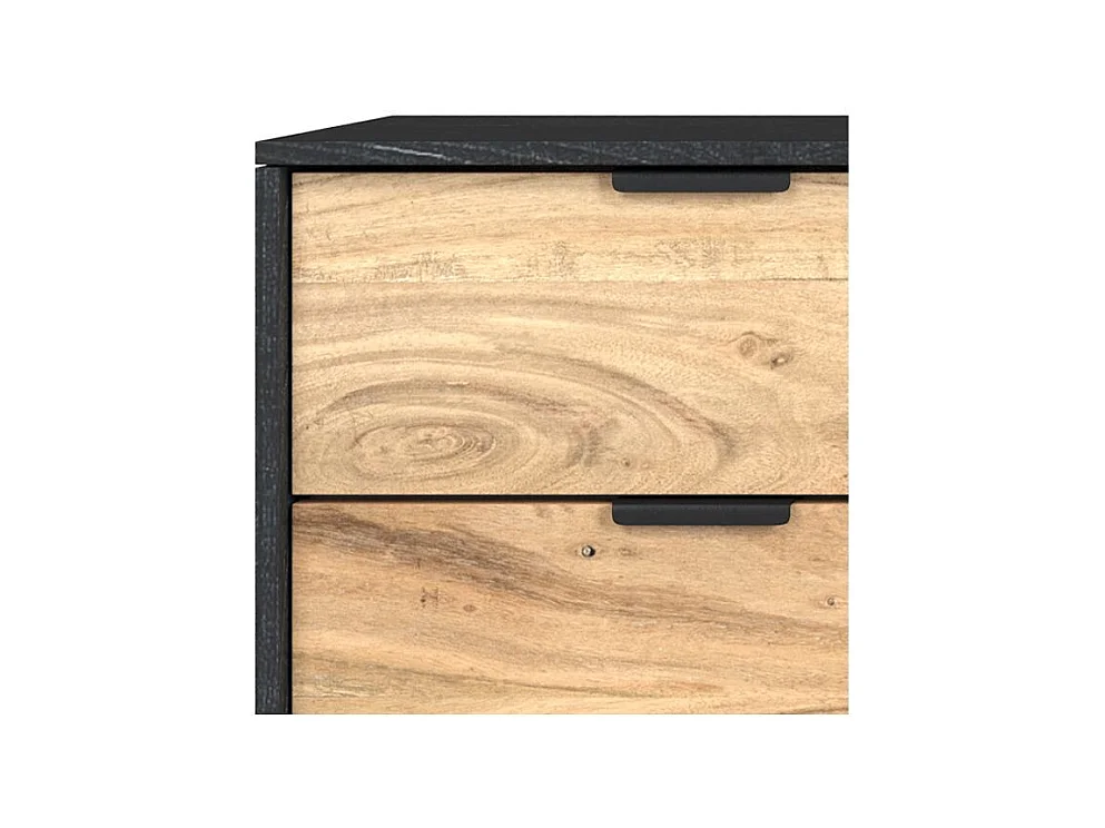 Meuble TV en bois d'acacia et métal 90 cm - Jakson