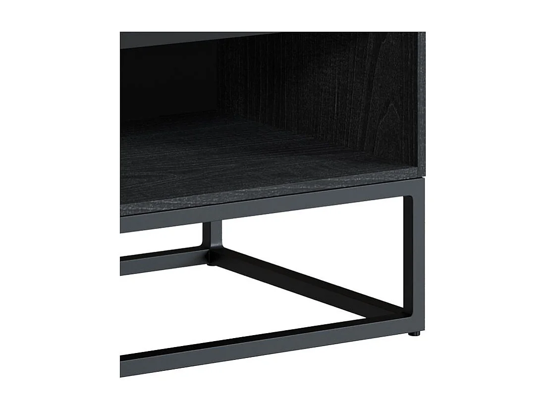 Meuble TV en bois d'acacia et métal 90 cm - Jakson