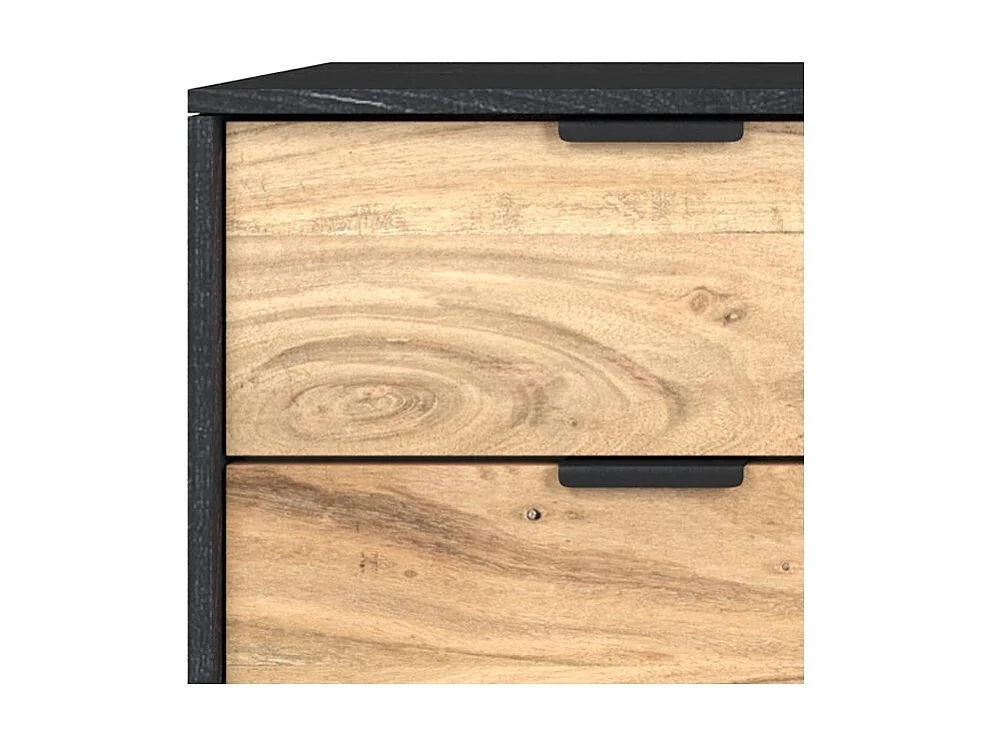 Meuble TV en bois d'acacia et métal 90 cm - Jakson