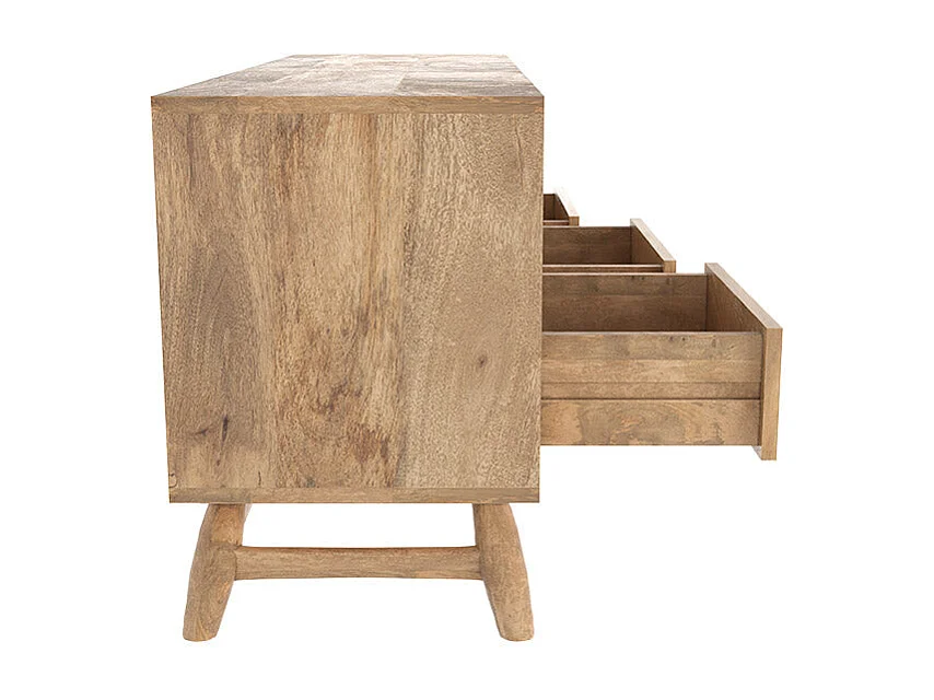 Meuble TV en bois de manguier 120 cm - Edgar