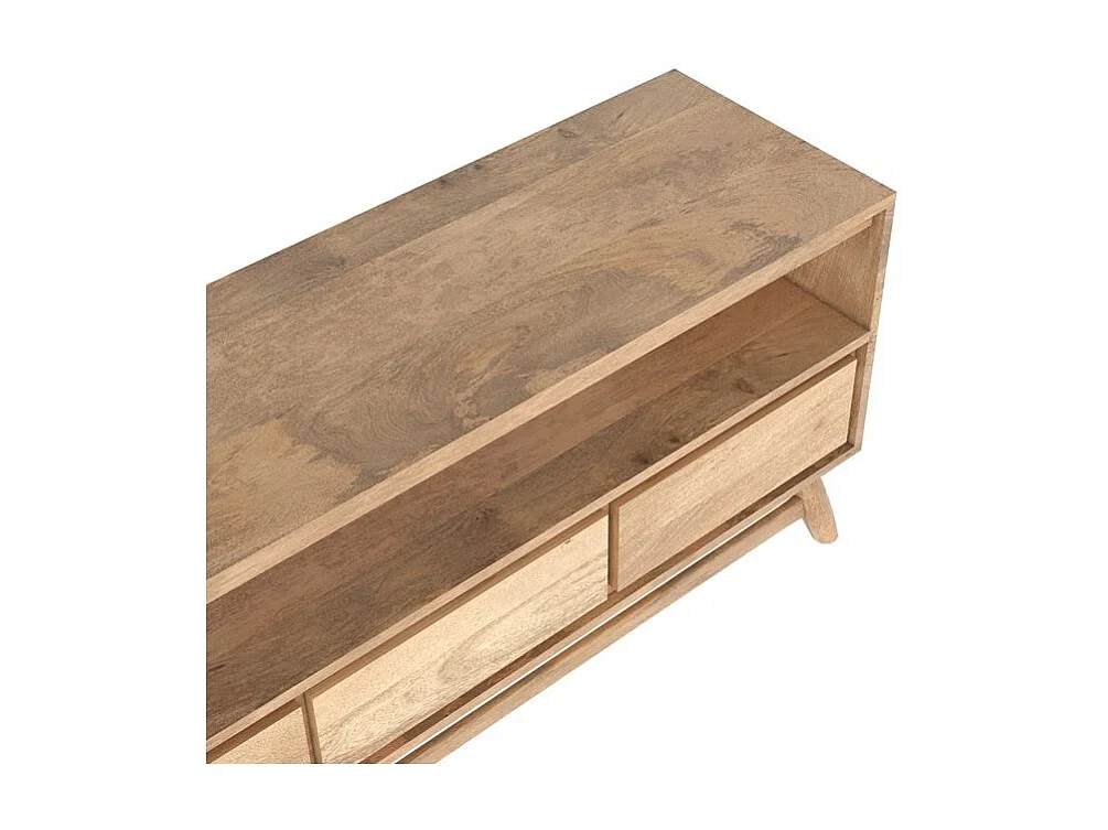 Meuble TV en bois de manguier 120 cm - Edgar