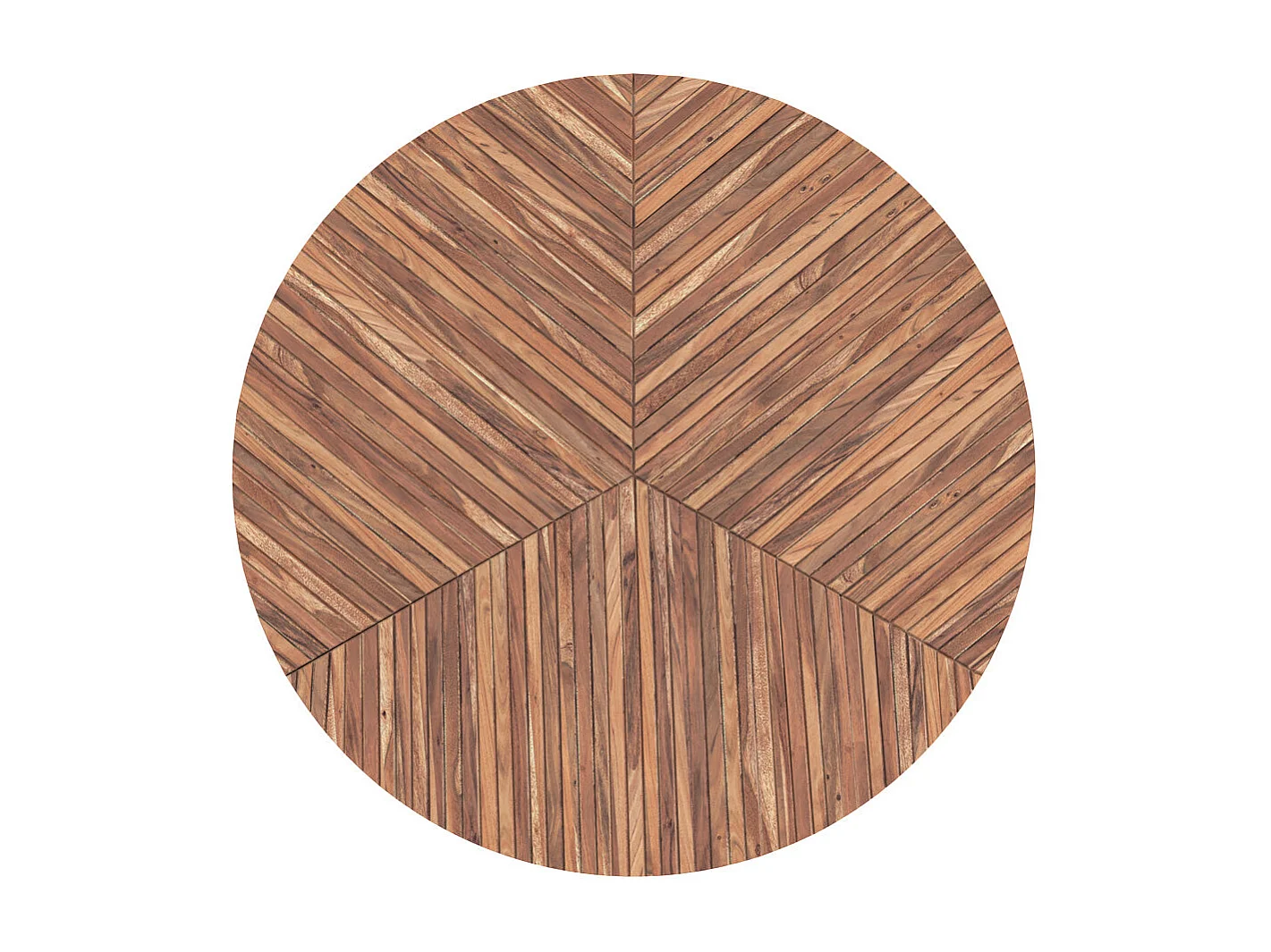 Table basse ronde en bois d'acacia D80 cm - Ella