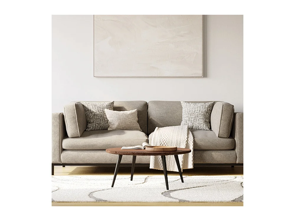 Table basse ronde en bois d'acacia D80 cm - Ella