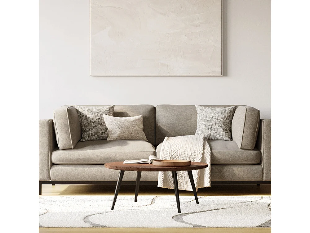 Table basse ronde en bois d'acacia D80 cm - Ella