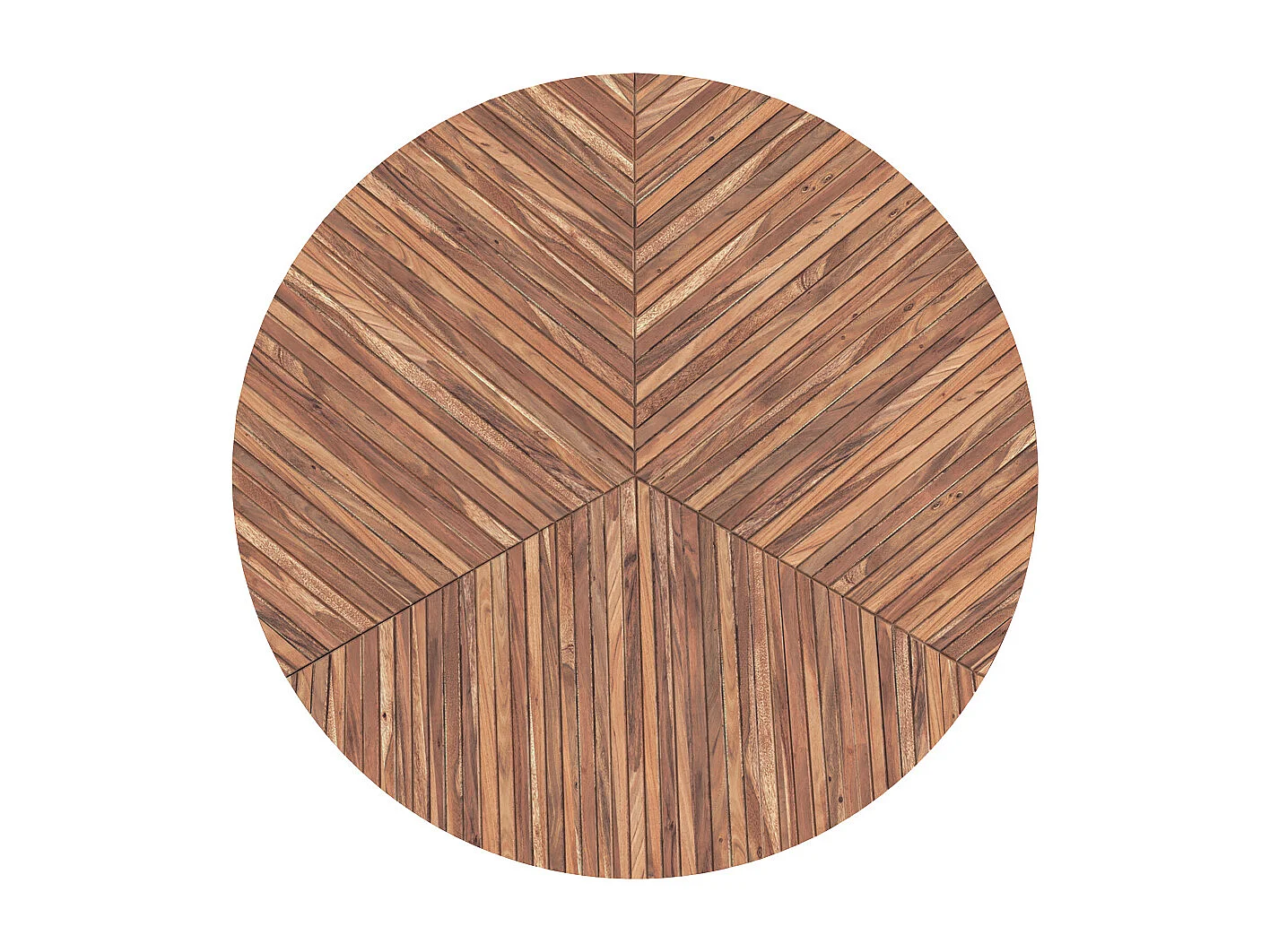 Table basse ronde en bois d'acacia D80 cm - Ella