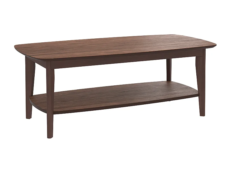 Table basse rectangulaire en bois foncé - Sadi