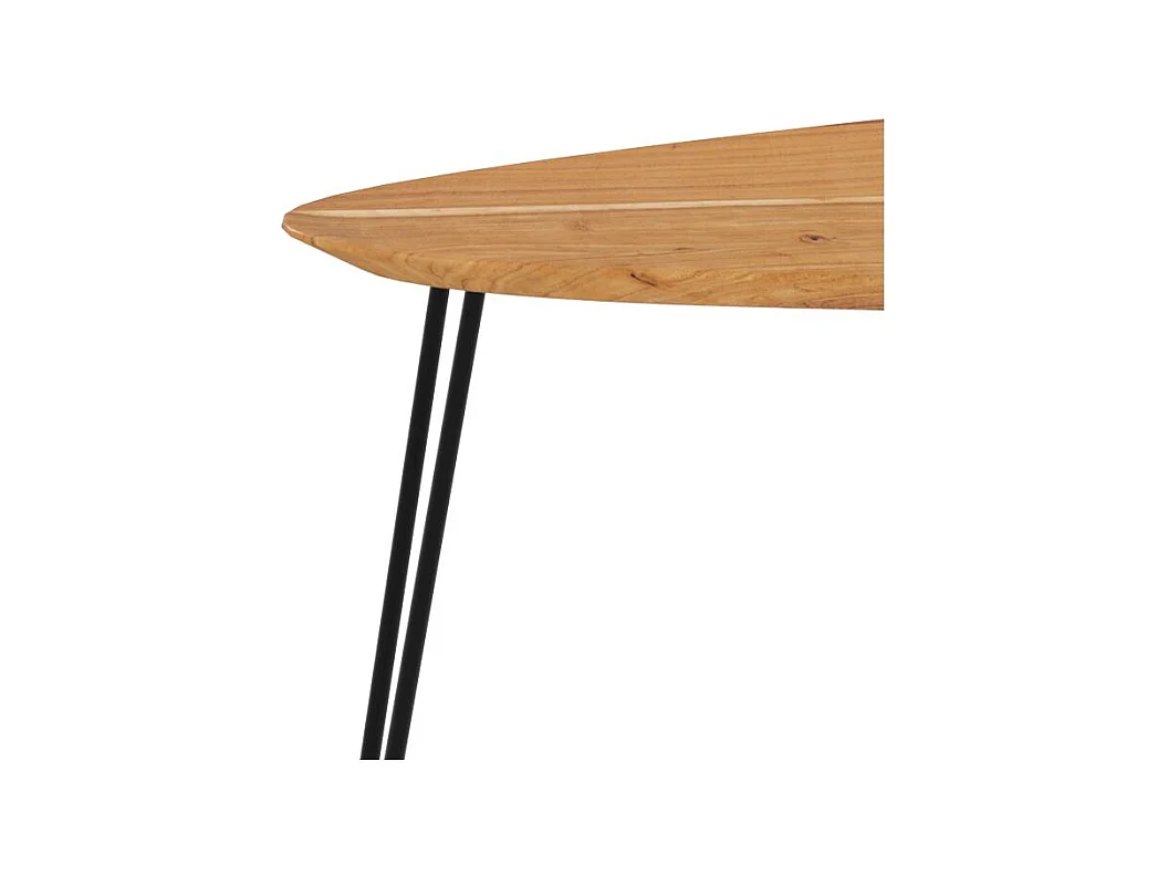 Tavolini sovrapponibili ovale in legno (set di 2) - Kiwi