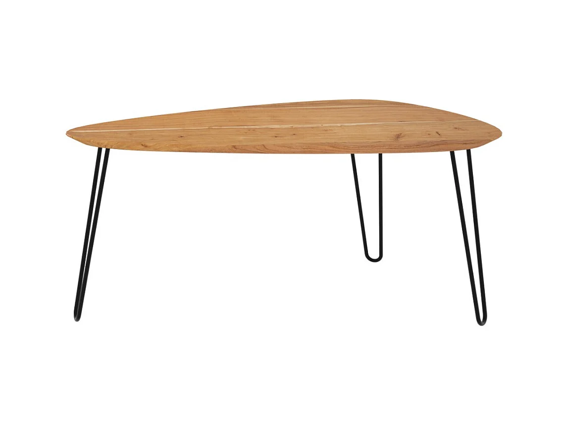 Tavolini sovrapponibili ovale in legno (set di 2) - Kiwi